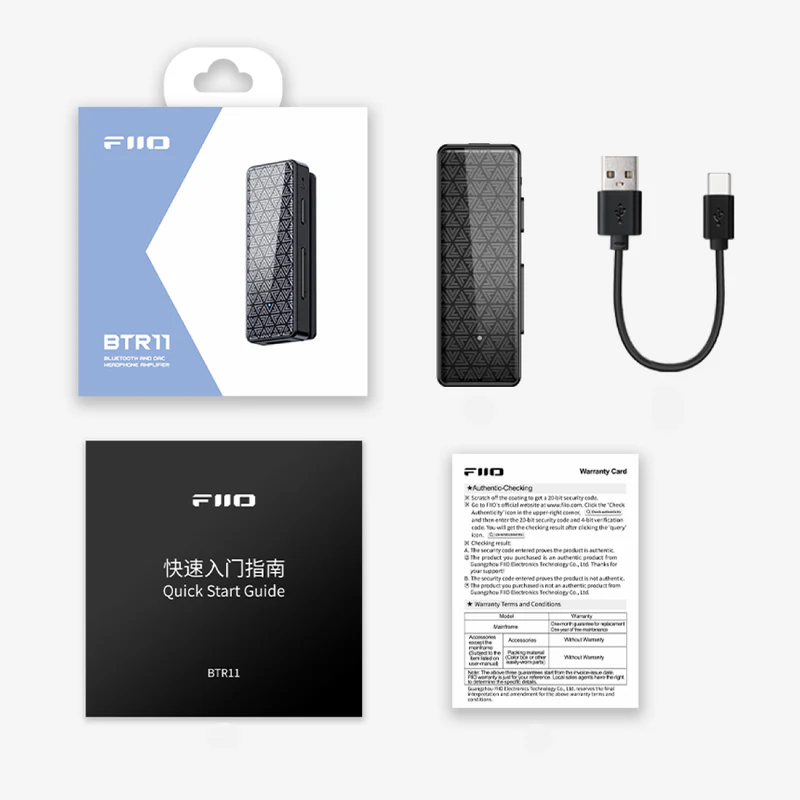 Fiio BTR11 box content